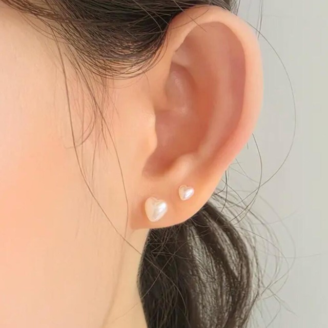 【送料無料】MOMOハートパール 耳つぼジュエリー wbL