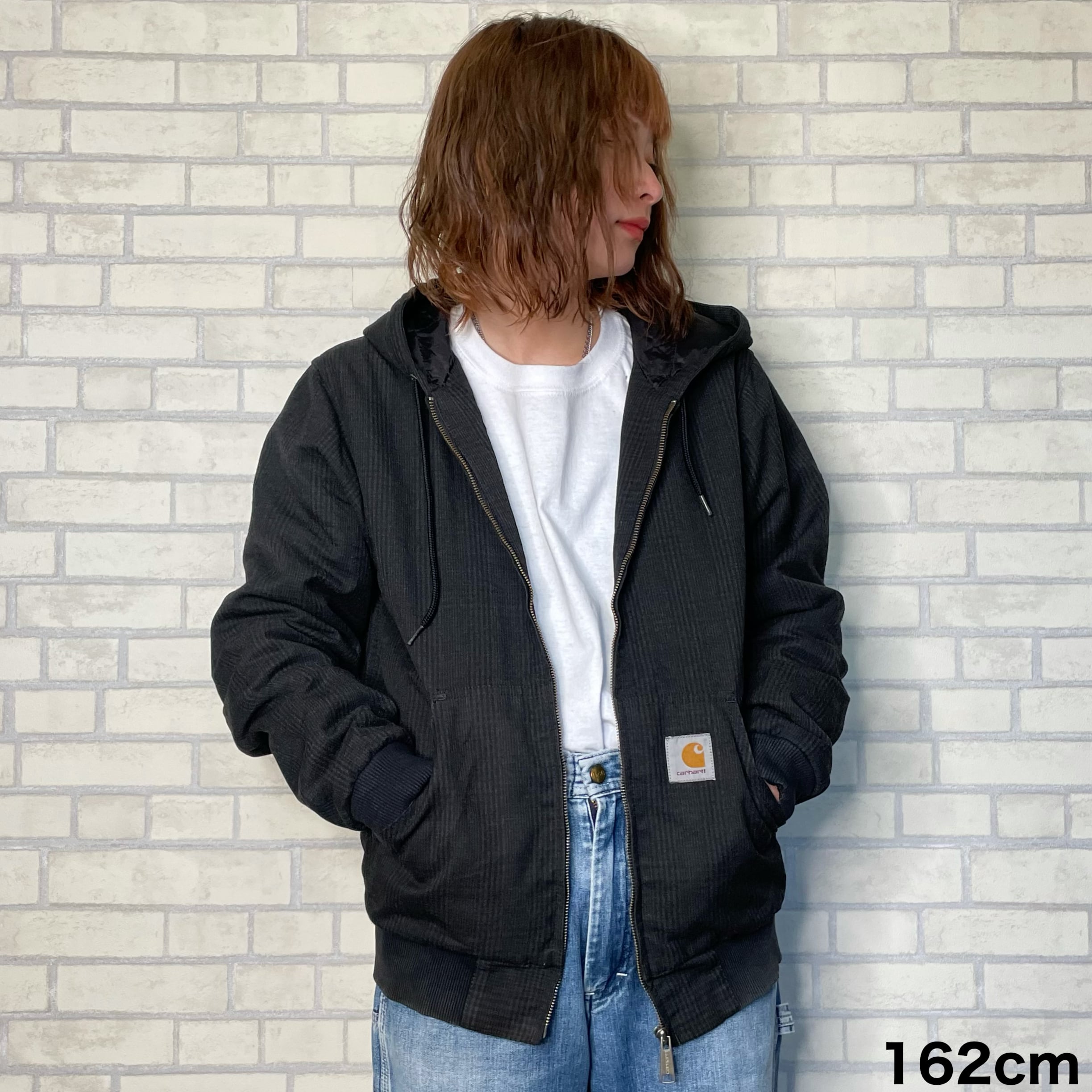 Carhartt アクティブジャケット XS（M相当）チェック柄 裏地 