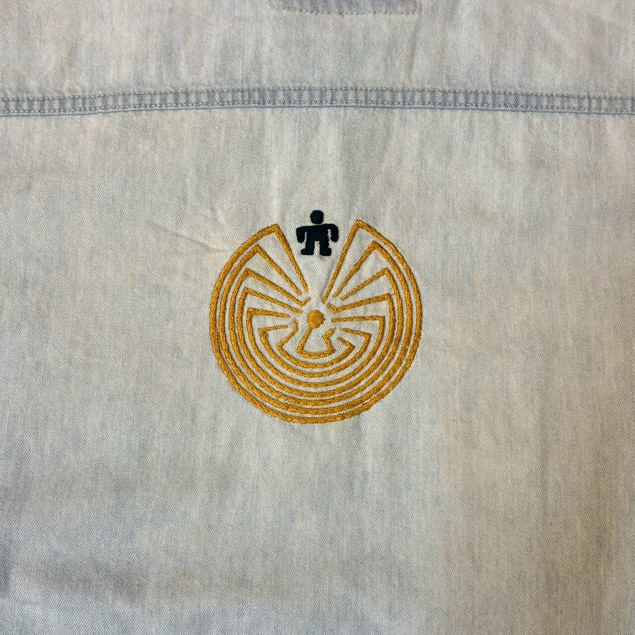 ナスングワム【Nasngwam】Indian motif Denim Shirt　Sサイズ - 6