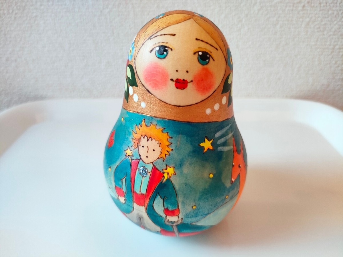 LYH008】北欧ロシア雑貨 リューバ作の起き上がりこぼし 星の王子様（大 
