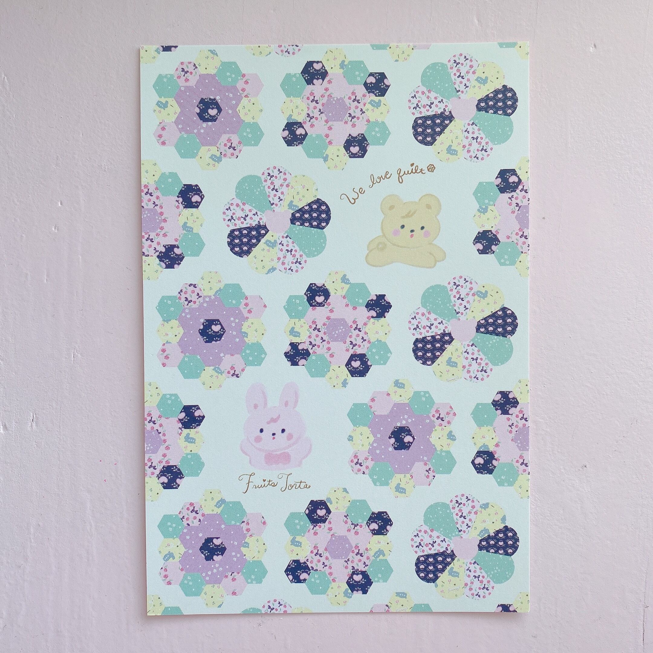 My quilt with animals Postercard