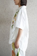 lace open collar shirt pink tulip