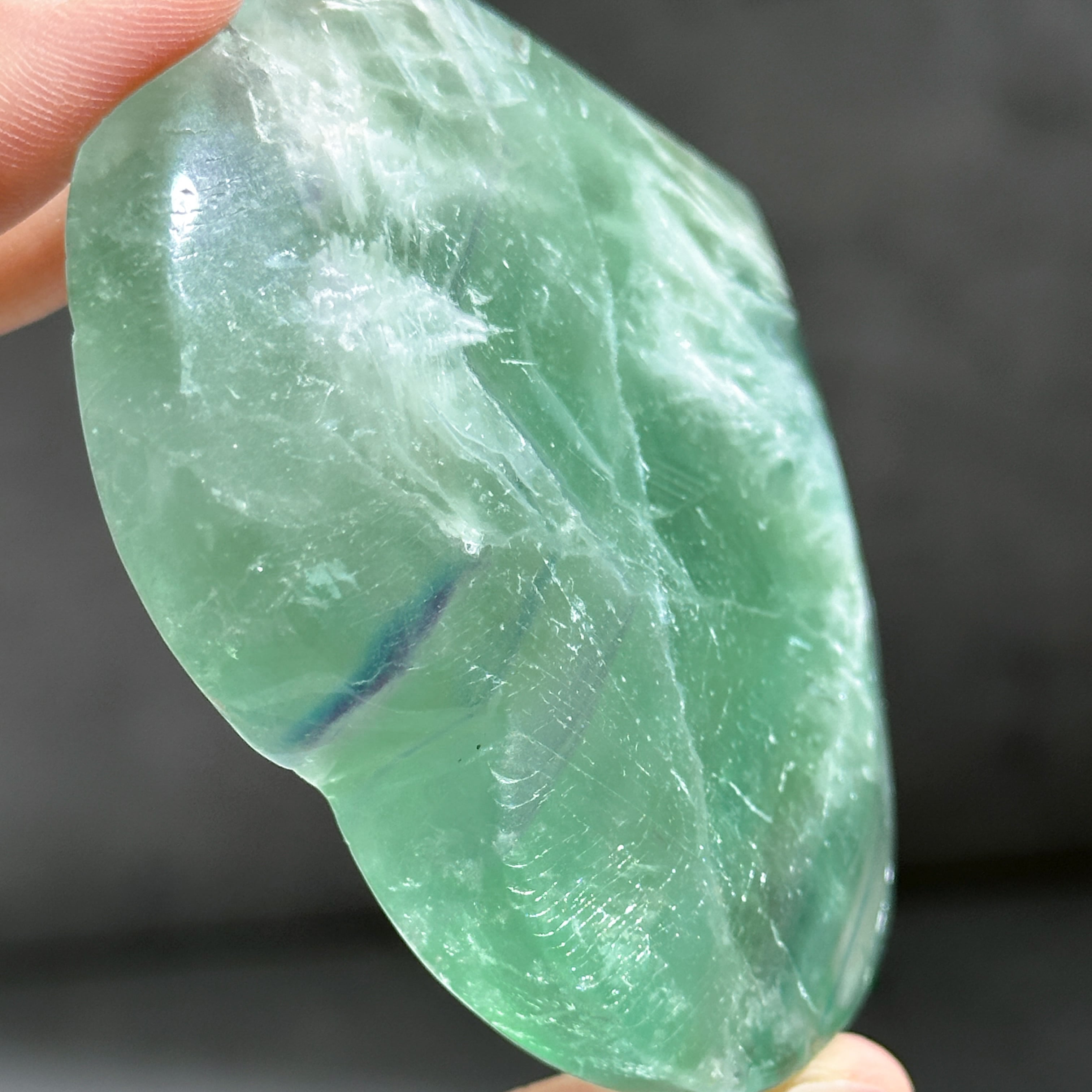 エンジェルフェザーフローライトハート 25◇ Angel Feather Fluorite