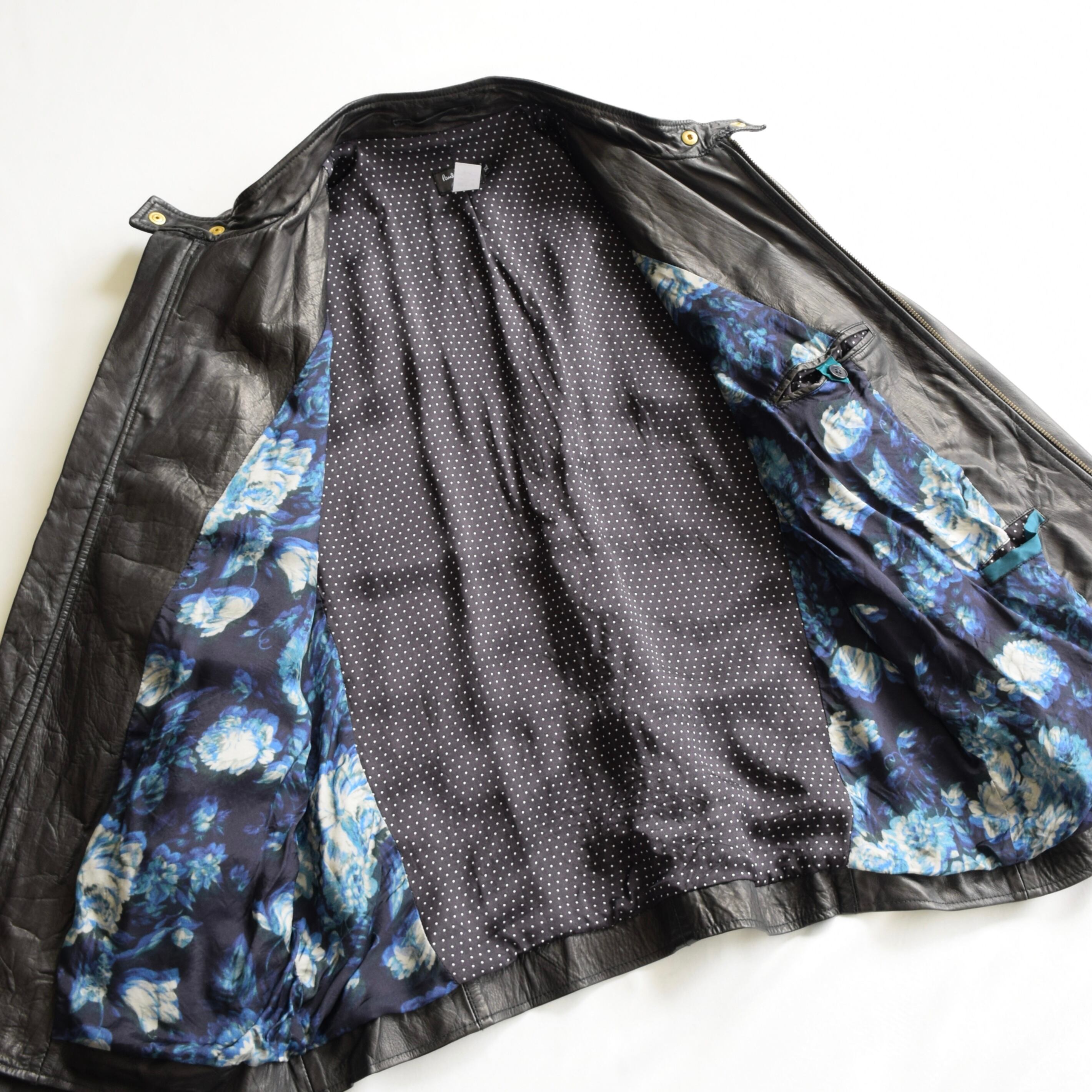 Poul Smith レザージャケット メンズ XL ブラック ポールスミス 革