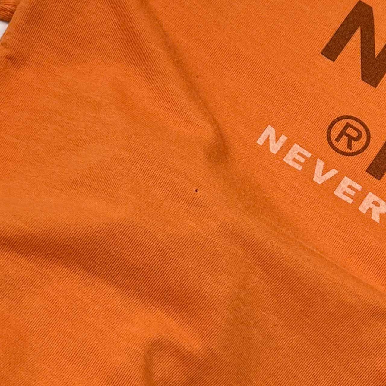 THE NORTH FACE ノースフェイス TEK TEE ビッグロゴ デザイン 半袖 ドライ Tシャツ L/オレンジ メンズ ビンテージ