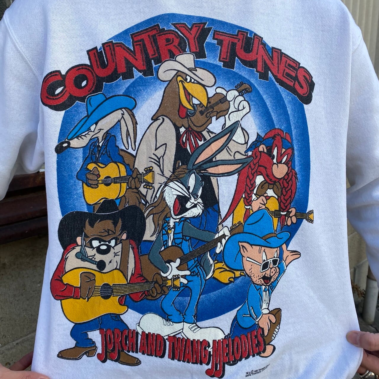 爆買い新作 Acme ルーニーテューンズ Looney Tunes プルオーバー スウェット シャツ キャラクター 両面プリント トレーナー 長袖 サイズ Aph Tehnik Com Ua