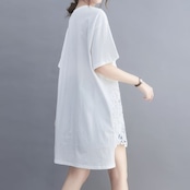 フラワーレース アシメ Tシャツ 30242