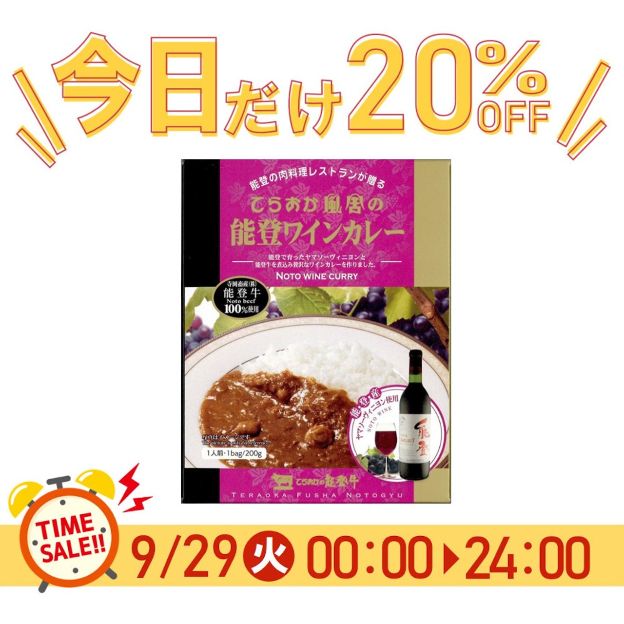 《 29日限定SALE》能登ワインカレー【BASE-22】