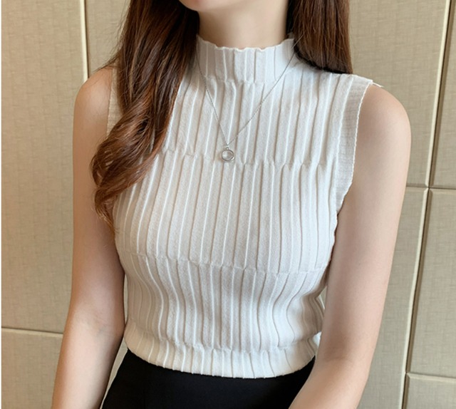 トップス ベスト ニット 襟なし 袖なし ノースリーブ ハーフタートルネック ストレート かわいい カジュアル おしゃれ かっこいい お洒落 レトロ 大人可愛い ラブリー キュート 主役級 無地 カラー 春 夏 秋 冬 誕生日  クリスマス 母の日 10代 20代 30代 40代 レディース 女性用 ママ 学生 通学 通勤 デート 公園デビュー ガーデン 着回し 普段使い 重ね着 お揃い 双子 韓国 コーデ ギフト S M L ホワイト ブラウン ブラック イエロー グリーン ライトグリーン