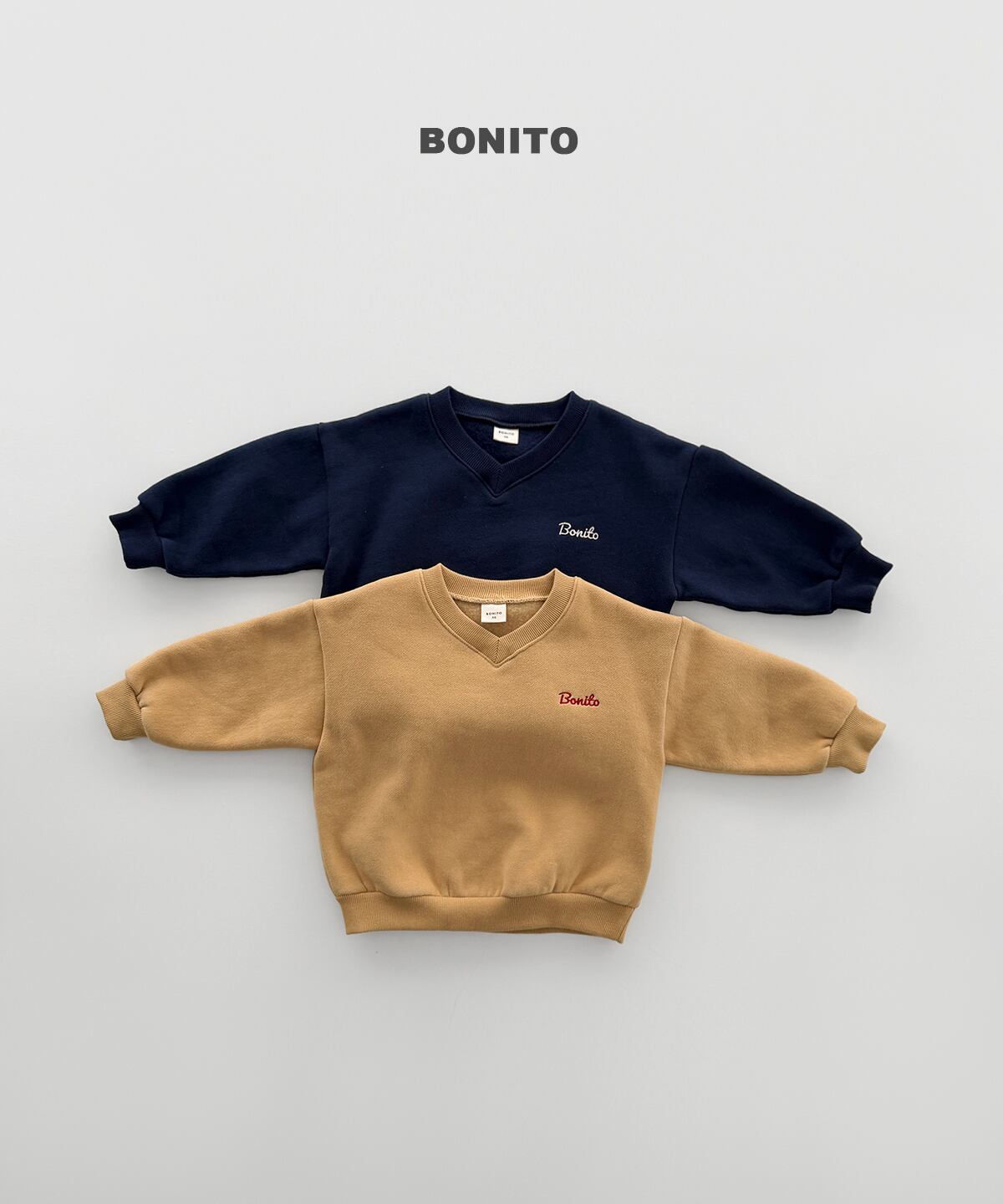 【Jr.size】v-neck sweatshirt【BONITO】※12月中旬発送予定