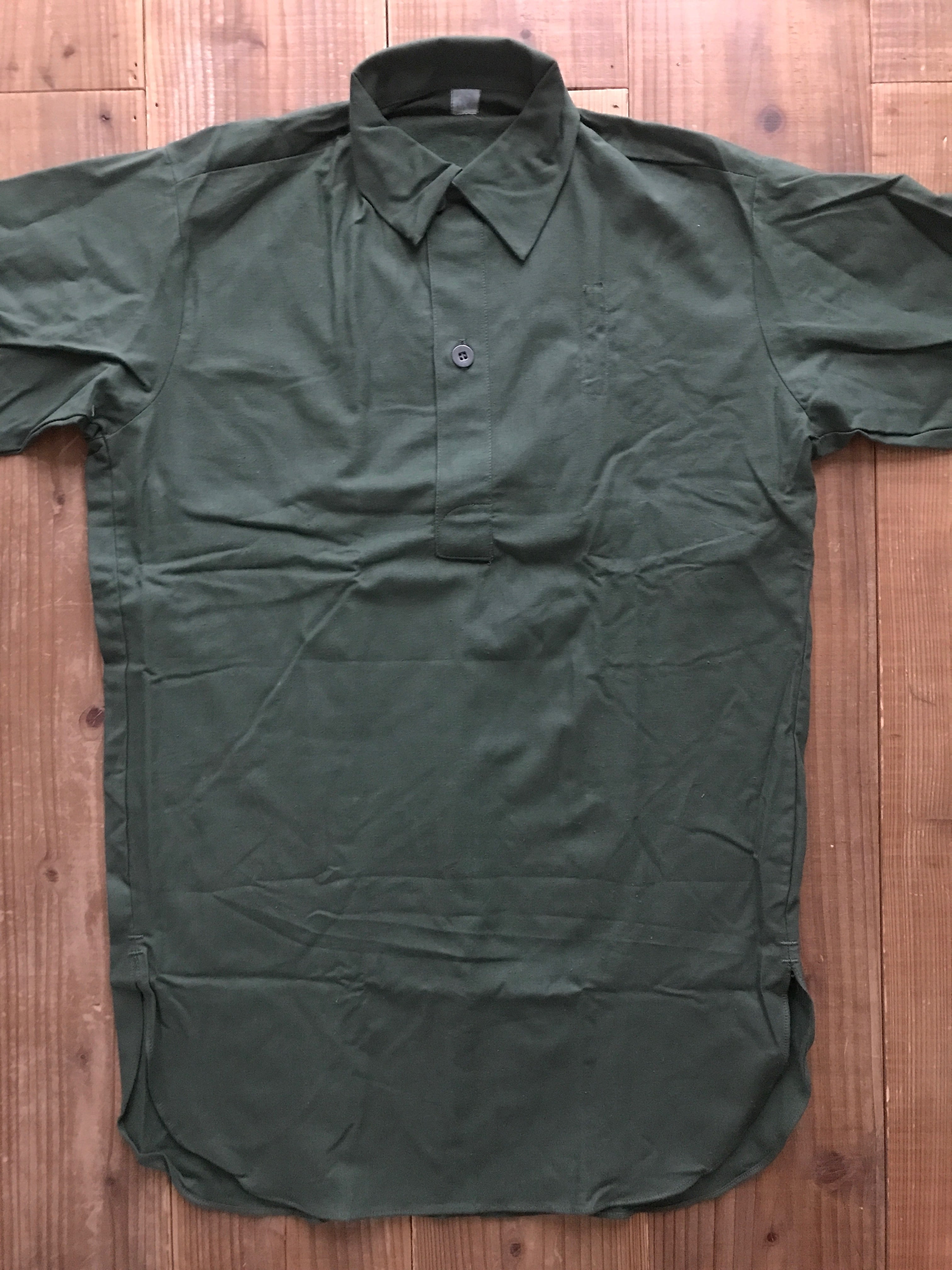70's Swedish Army M-55 ミリタリーシャツ DEADSTOCK (表記37)