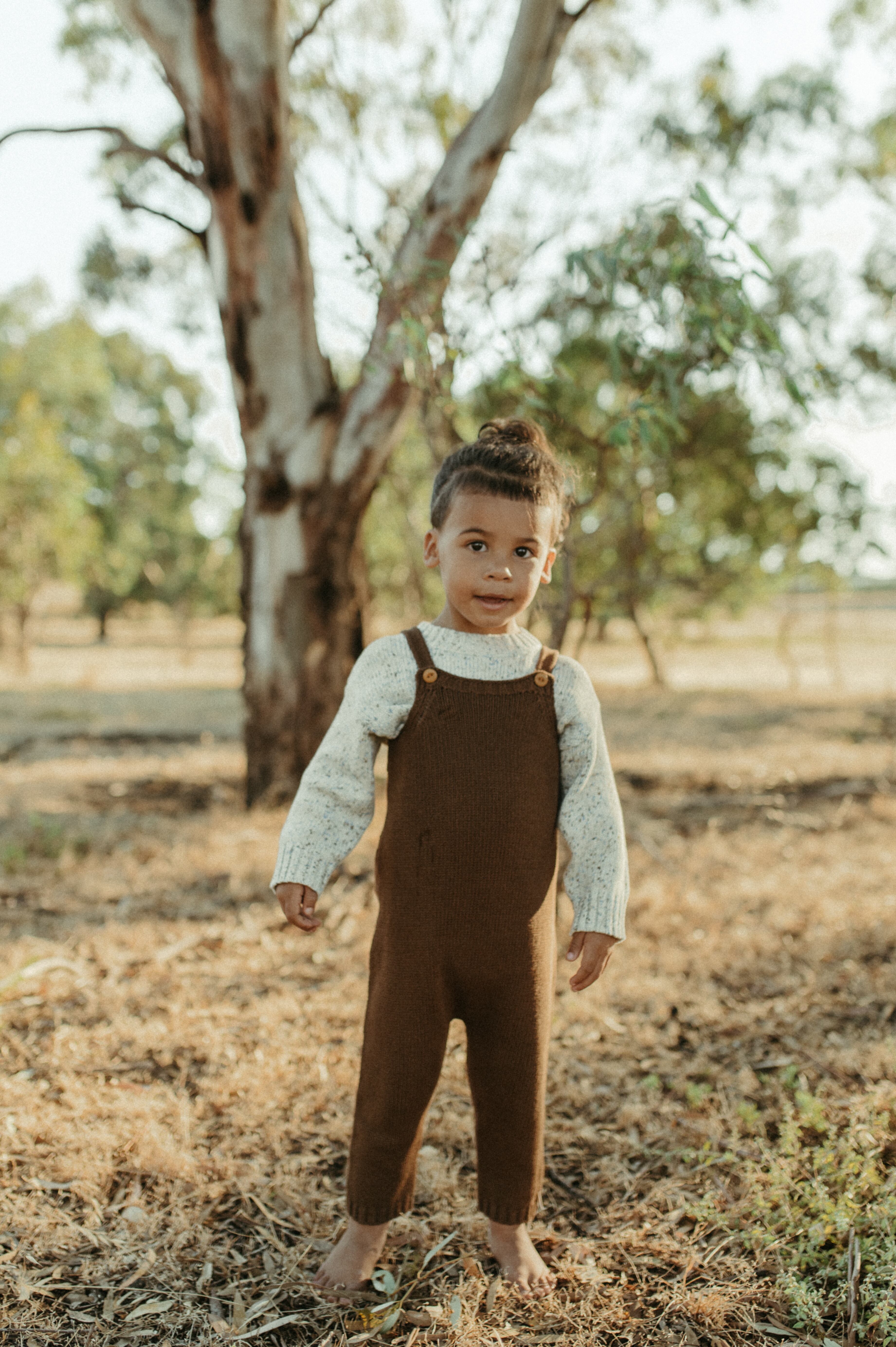 Grown / Organic Knit Overalls - Espresso(6-12m,1,2) | Jane collection