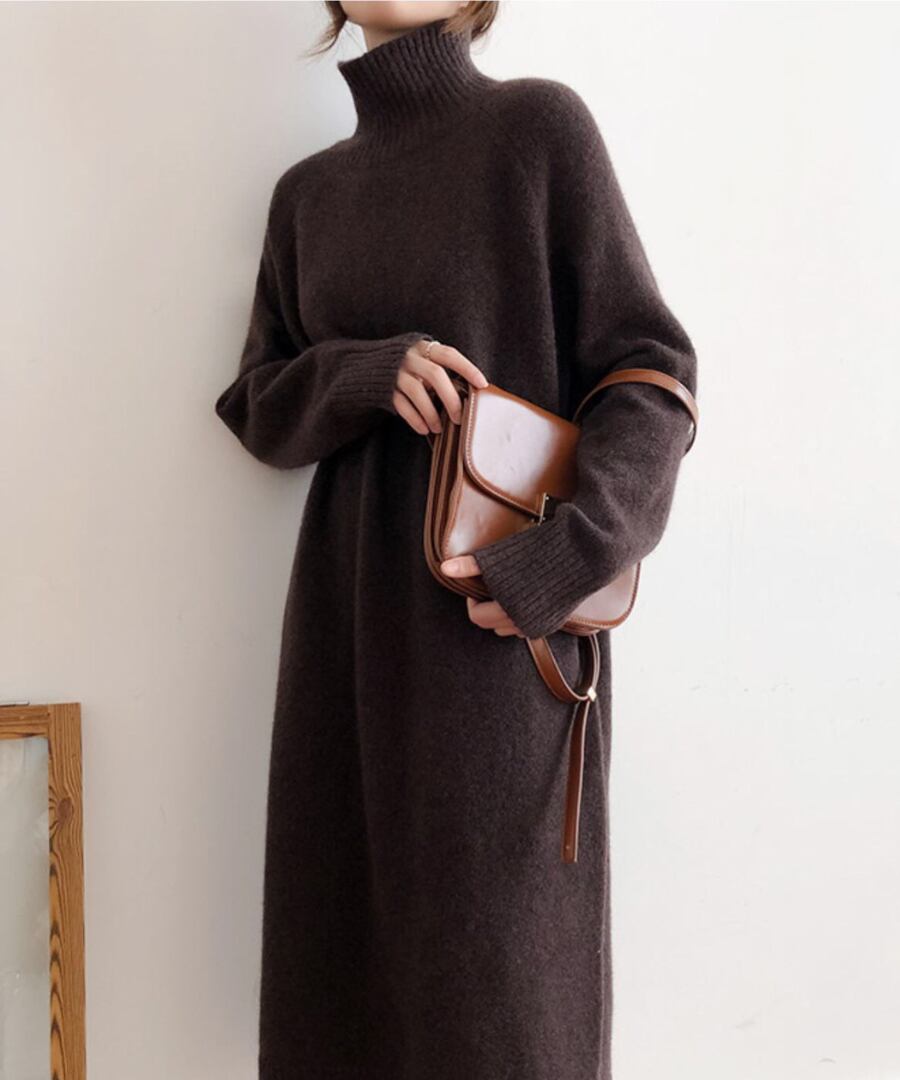 ウール100%◆ニットワンピ【w-30354】