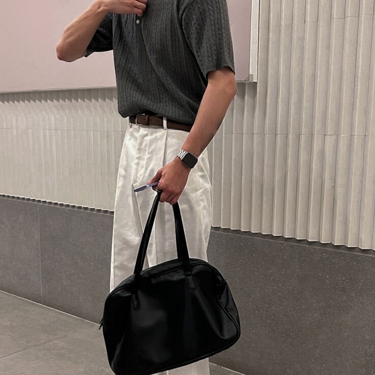 ケーブルニットポロシャツ　MT0080460