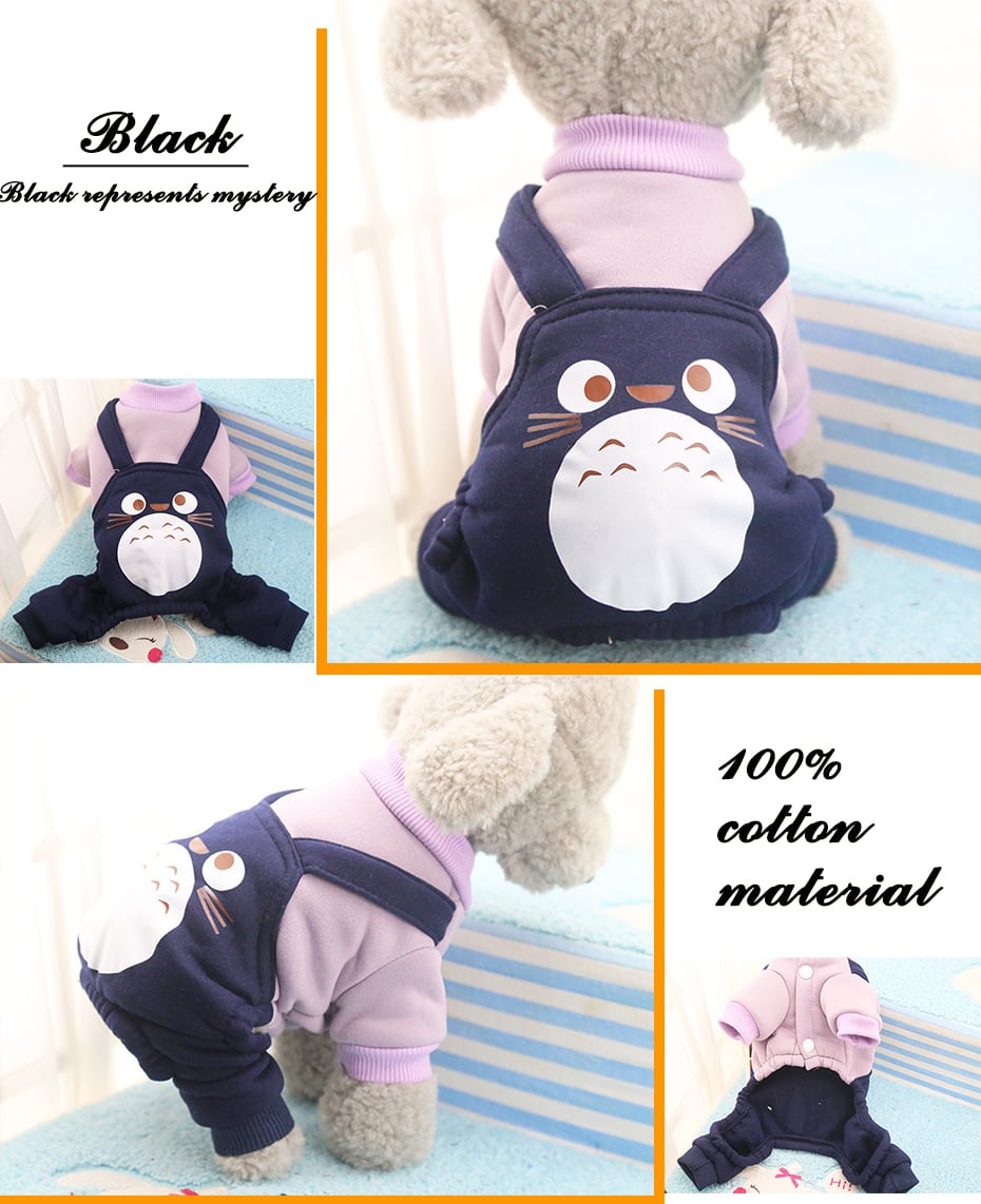 犬服　ハンドメイド　totoro 送料無料 トトロ漫画犬服小型犬ウィンターコートフレンチブルドッグ