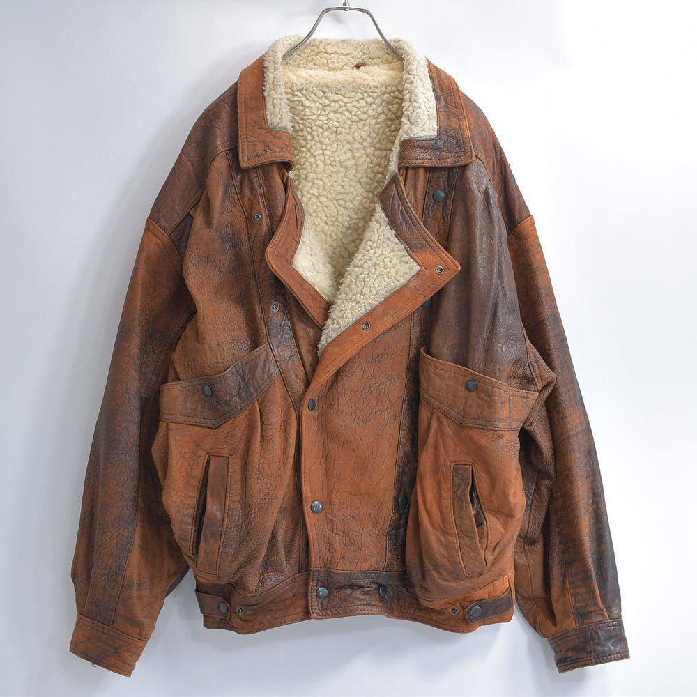 80～90s Aging design エイジング加工 変形ダブルブレスト ボア