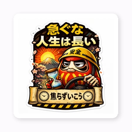 急ぐな人生は長い ステッカー【焦らずいこう】 | 東京セレクトショップ