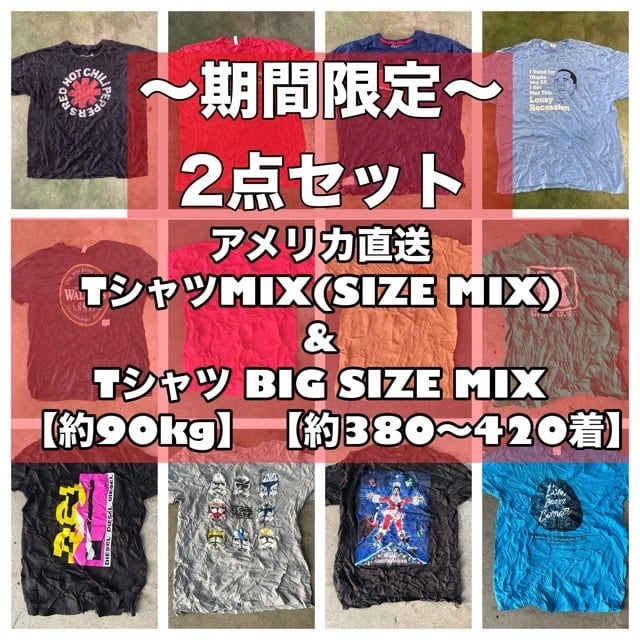 ◆USA古着卸Tシャツ45kgベールMIX大量250枚弱セットまとめ売T7