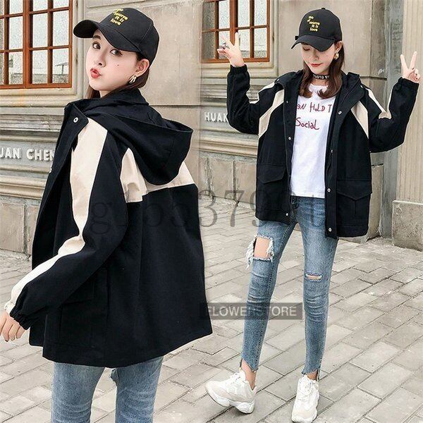 マウンテンパーカー レディース ゆったり フード付き ライト