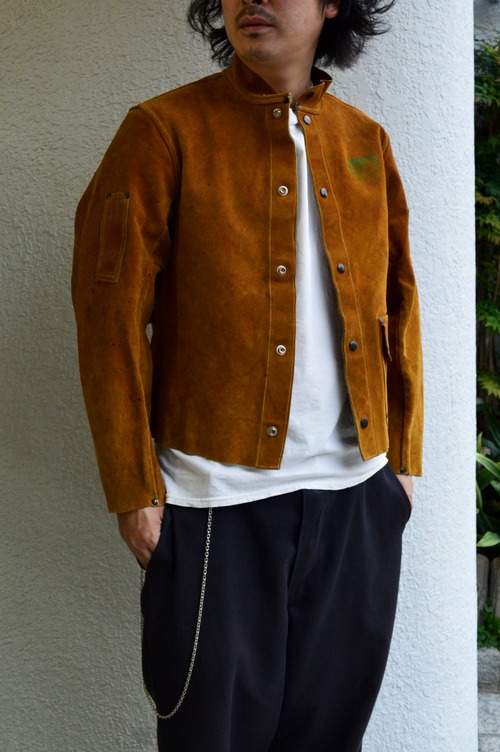 Allied Gases & Welding Supplies, Inc. LAPCO製 1980's-90's US Cow Oiled Suede FR Work Welder's Jacket 溶接工用 ウェルダーズジャケット 牛革 US企業系