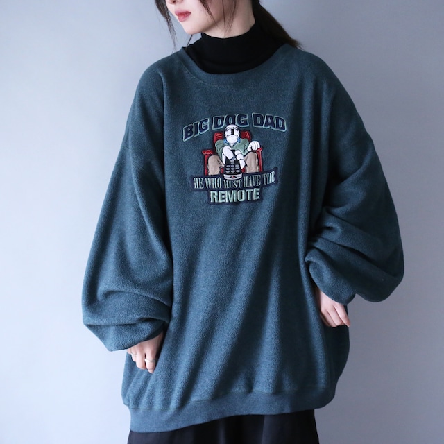 "BIG DOGS" XXX super over silhouette fleece sweatshirt