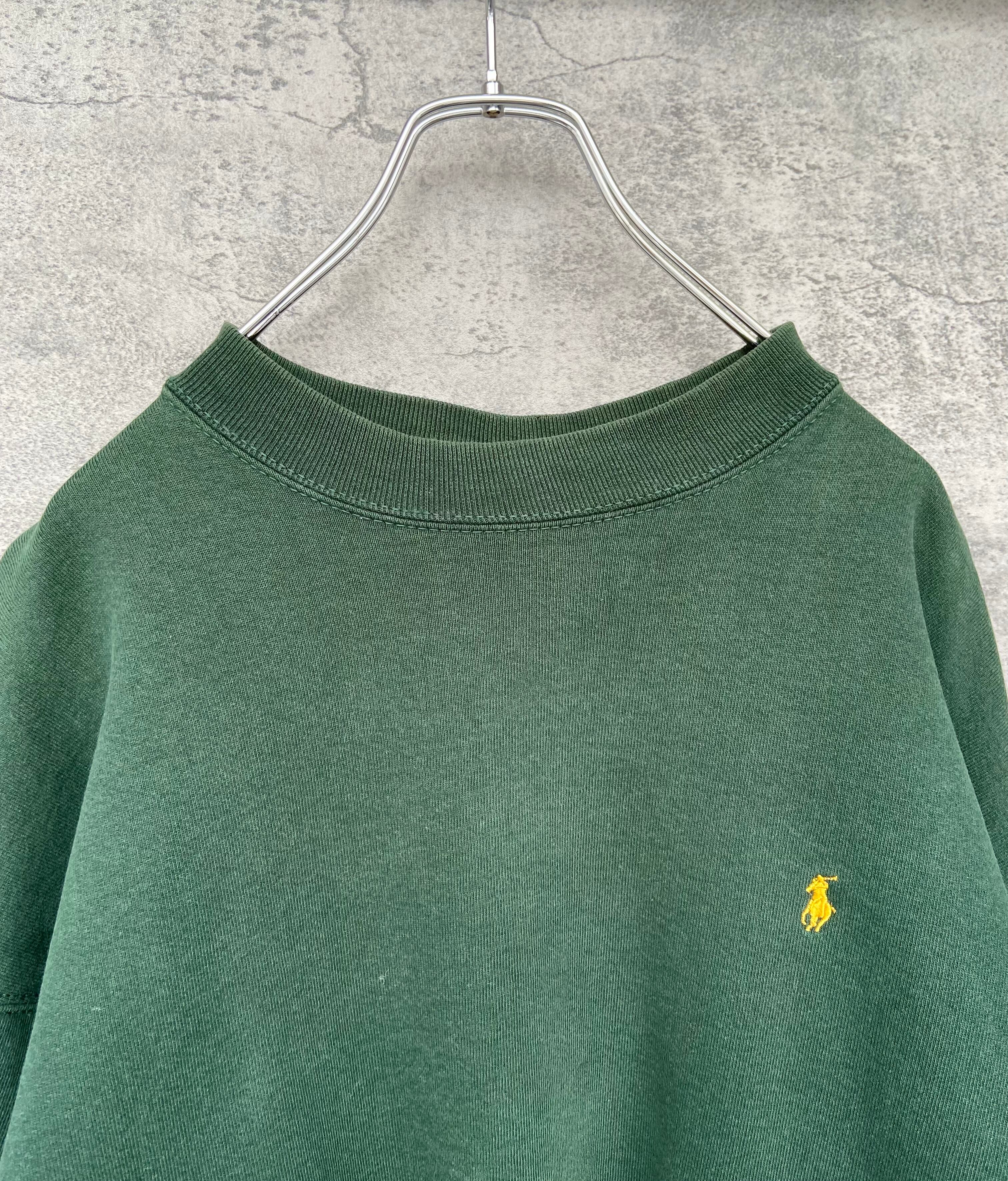 90s POLO Ralph Lauren ポロラルフローレン 刺繍 肉厚 スウェット 緑 XL トレーナー | 【古着  らくふる】ビンテージ&リメイク専門のオンライン古着SHOP powered by BASE