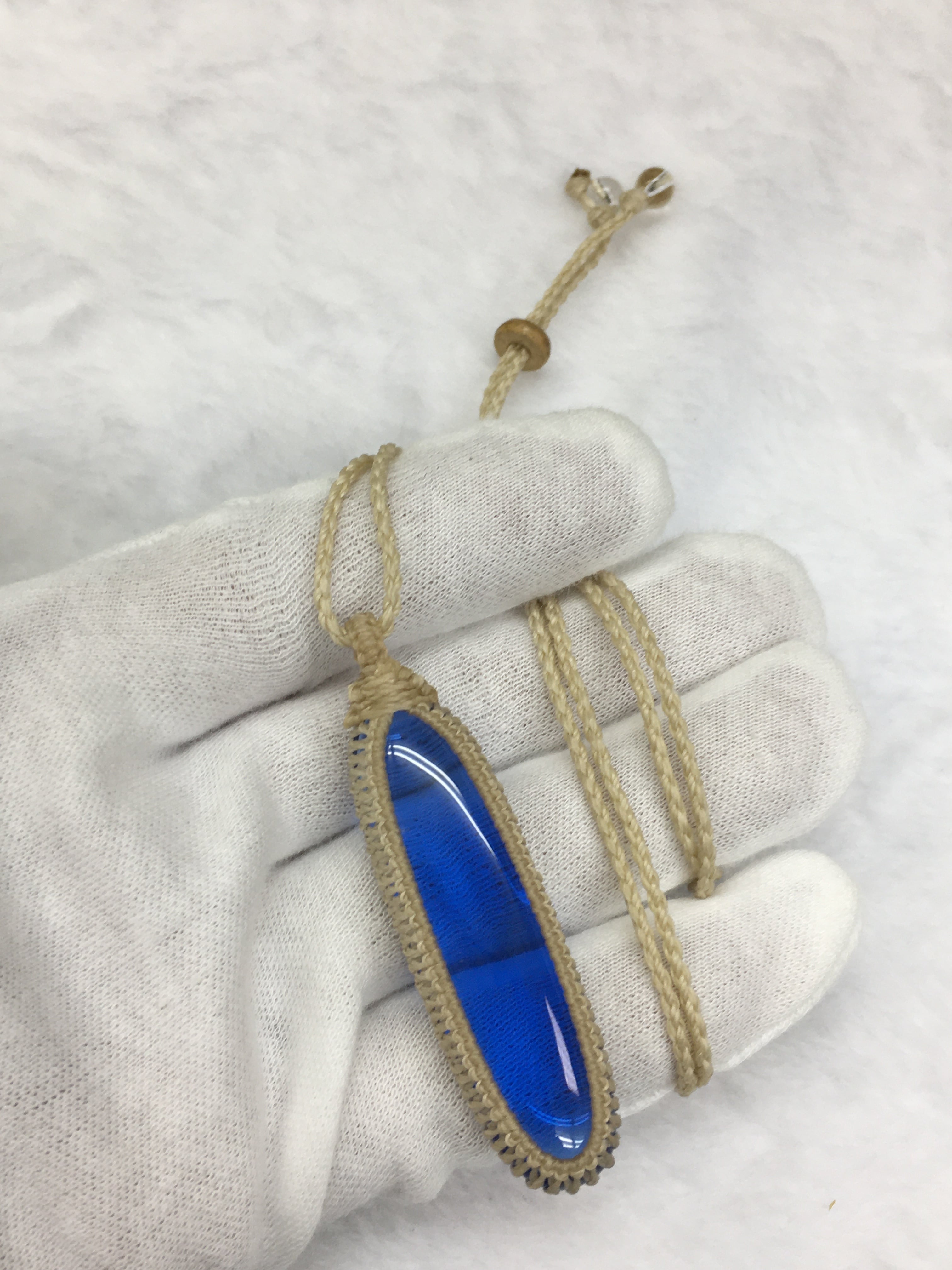ペンダントトップ2個 マクラメペンダント）シベリアンブルークォーツ | Pay ID