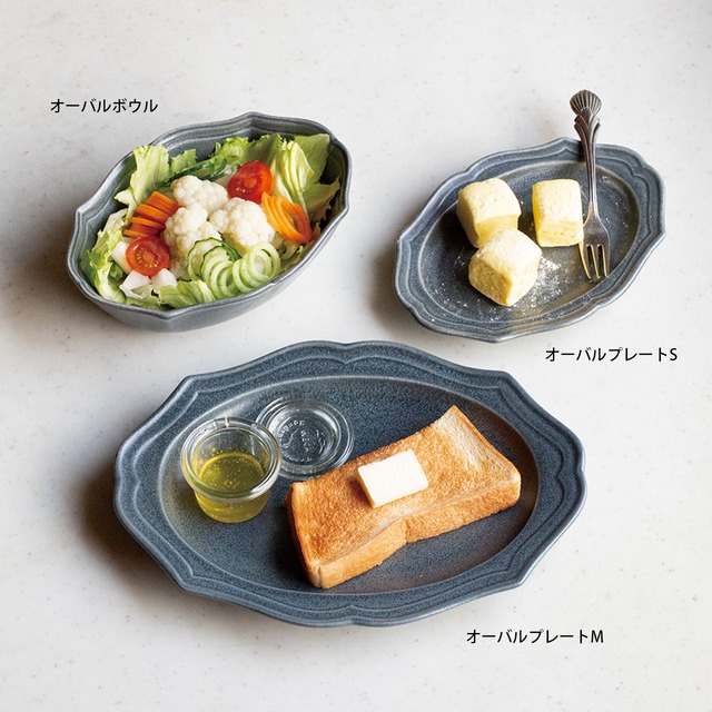 11721　TOJIKITONYA【Carbel（カーベル）】オーバルプレートS：グレー