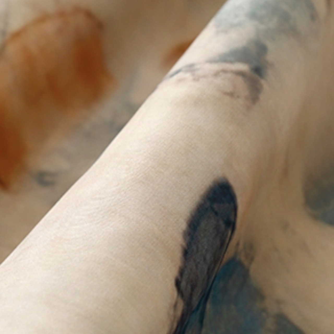 水彩プリントAラインスカート A01207