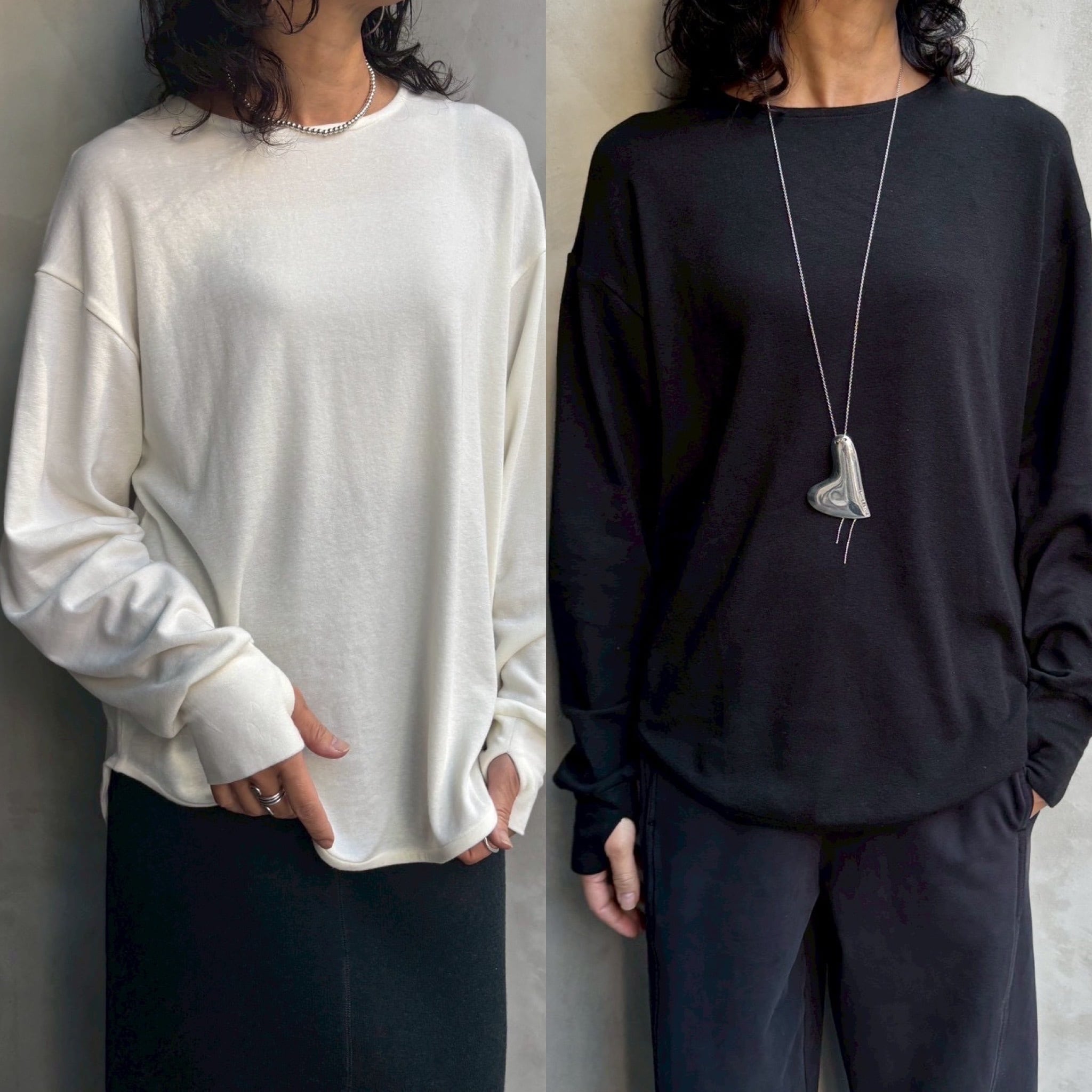 mayo様専用ページ:【 Flamingo firm 】微起毛サムホールロンT ブラック