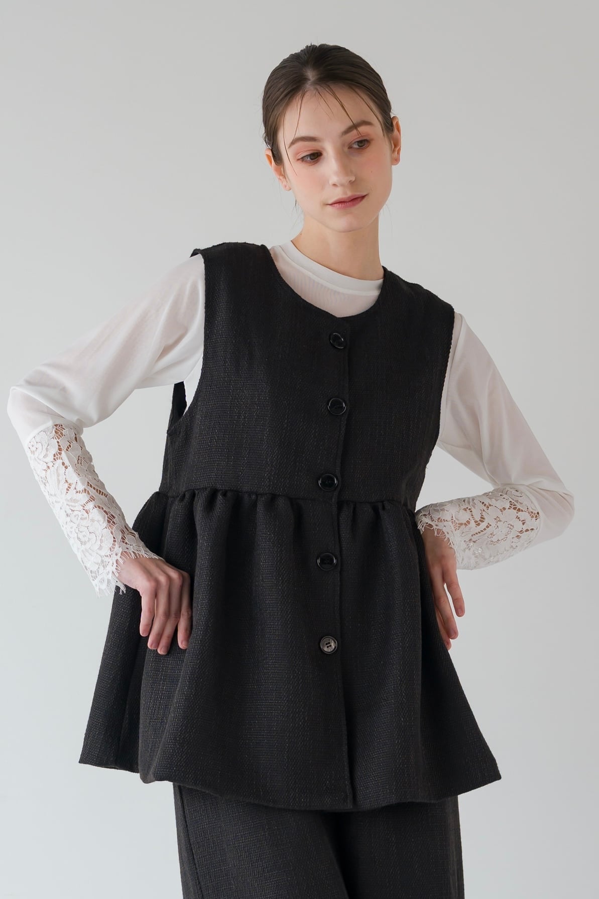 ソフトツイードベスト［70014］ | conforobe(コンフォローブ)