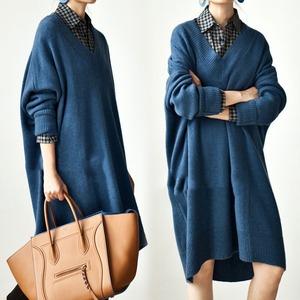 レディース ワンピース ニット セーター プルオーバー ニットワンピ 膝下 ミディアム丈 ミドル丈 長袖 Vネック オーバーサイズ 薄手 かわいい 大人可愛い きれいめ シンプル カジュアル 上品 おしゃれ ナチュラル 無地 秋 冬 ママ マタニティ 10代 20代 30代 40代 オフィス ビジネス 学校 通学 デート お出かけ 女子会 ショッピング 韓国 コーデ 楽ちん 体型カバー 普段使い 着回し モテ 清楚 定番 大きいサイズ ゆったり ゆる フリーサイズ ブラック カーキ ネイビー キャメル