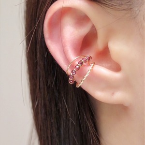 【Garnet】Triple loop＊Ear cuff