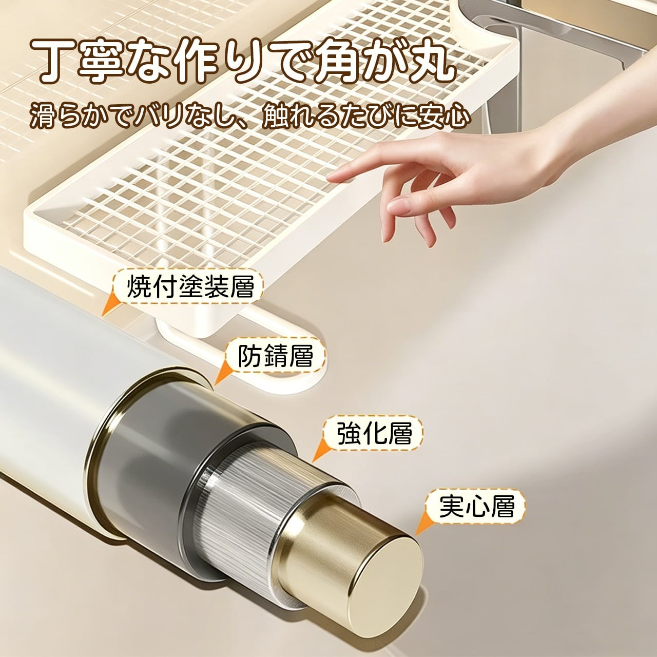 J30 .洗面所用収納ラック バスルームシンプル 洗面台ラック 化粧品