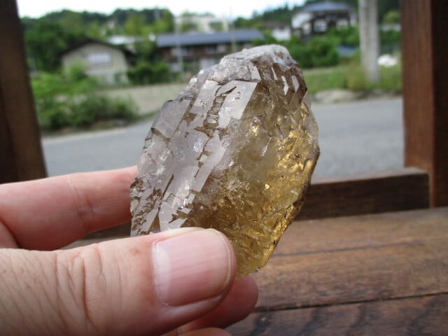 【送料無料】【高品質】ブラジル産天然シトリン水晶ポイント