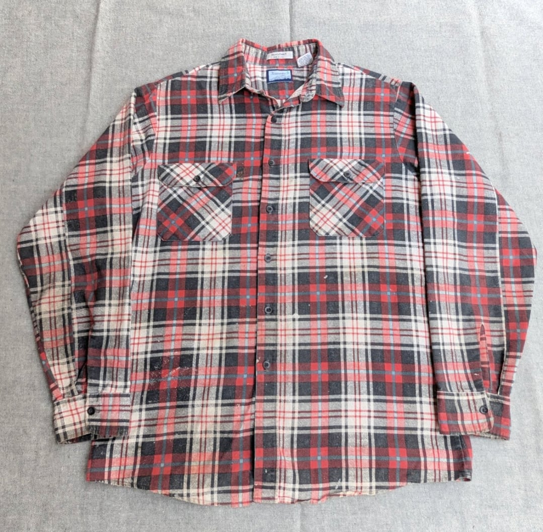90s field master print flannel shirt 小岩店
