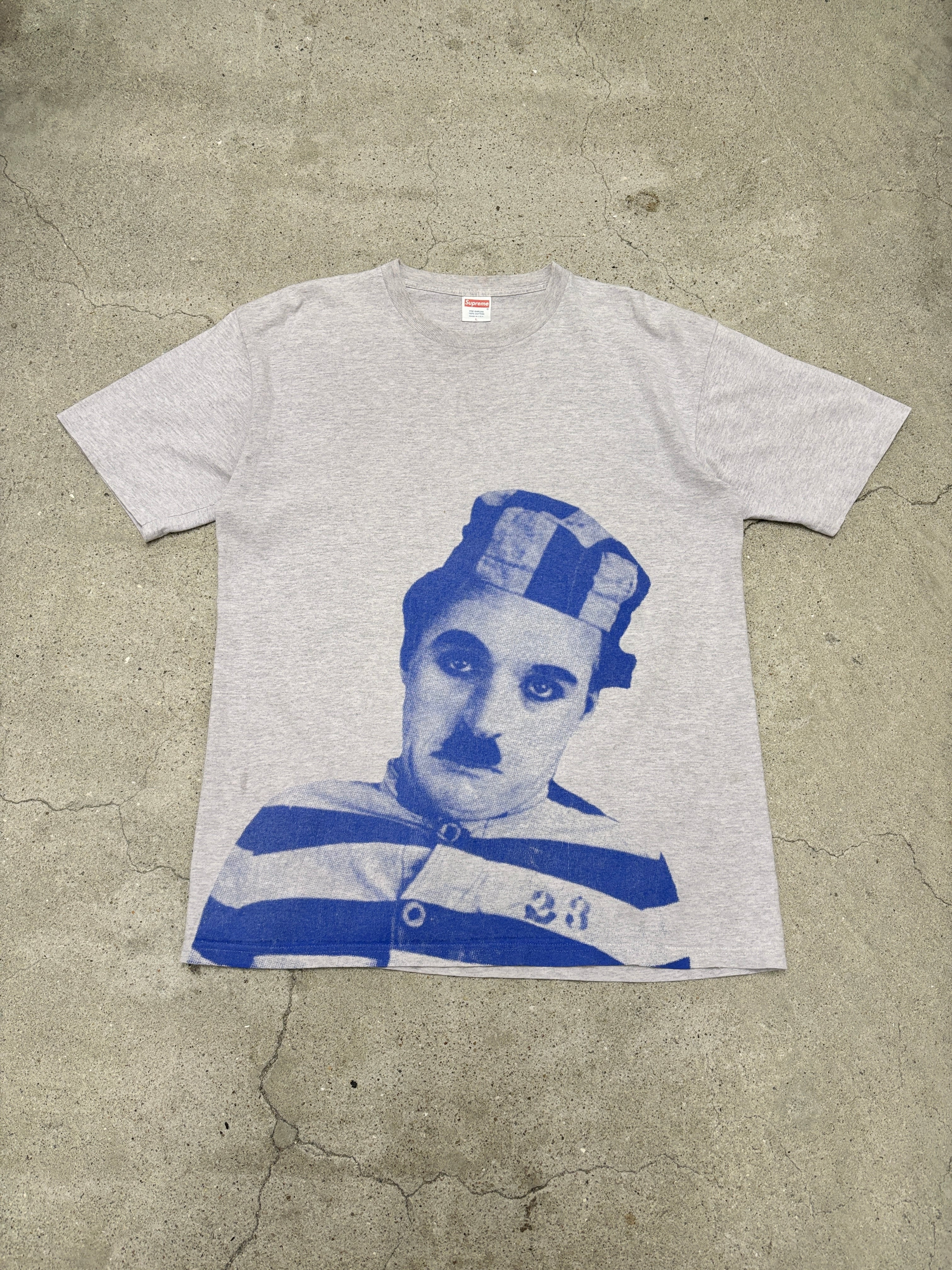 00s SUPREME/03AW Chaplin Tee/L/チャップリンプリントT/Tシャツ/ロゴ