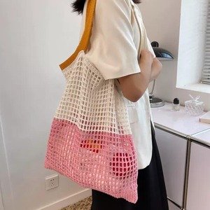 マルチカラー　透かし編みバッグ 4colＮ BA068