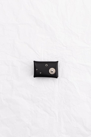 SIX 95【ENVELOPE WALLET + scattered studs   -Black-】