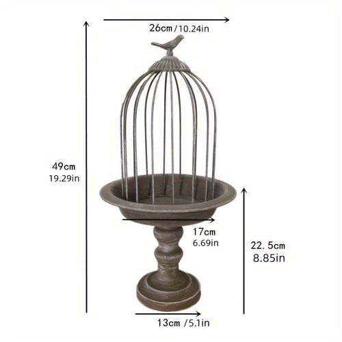 鳥かご ヴィンテージ オブジェ 置き物 フラワースタンド＜ヴィンテージグリーン＞植物棚 装飾 レトロカラー 装飾用金属 鳥かご  プレゼント ガーデニング
