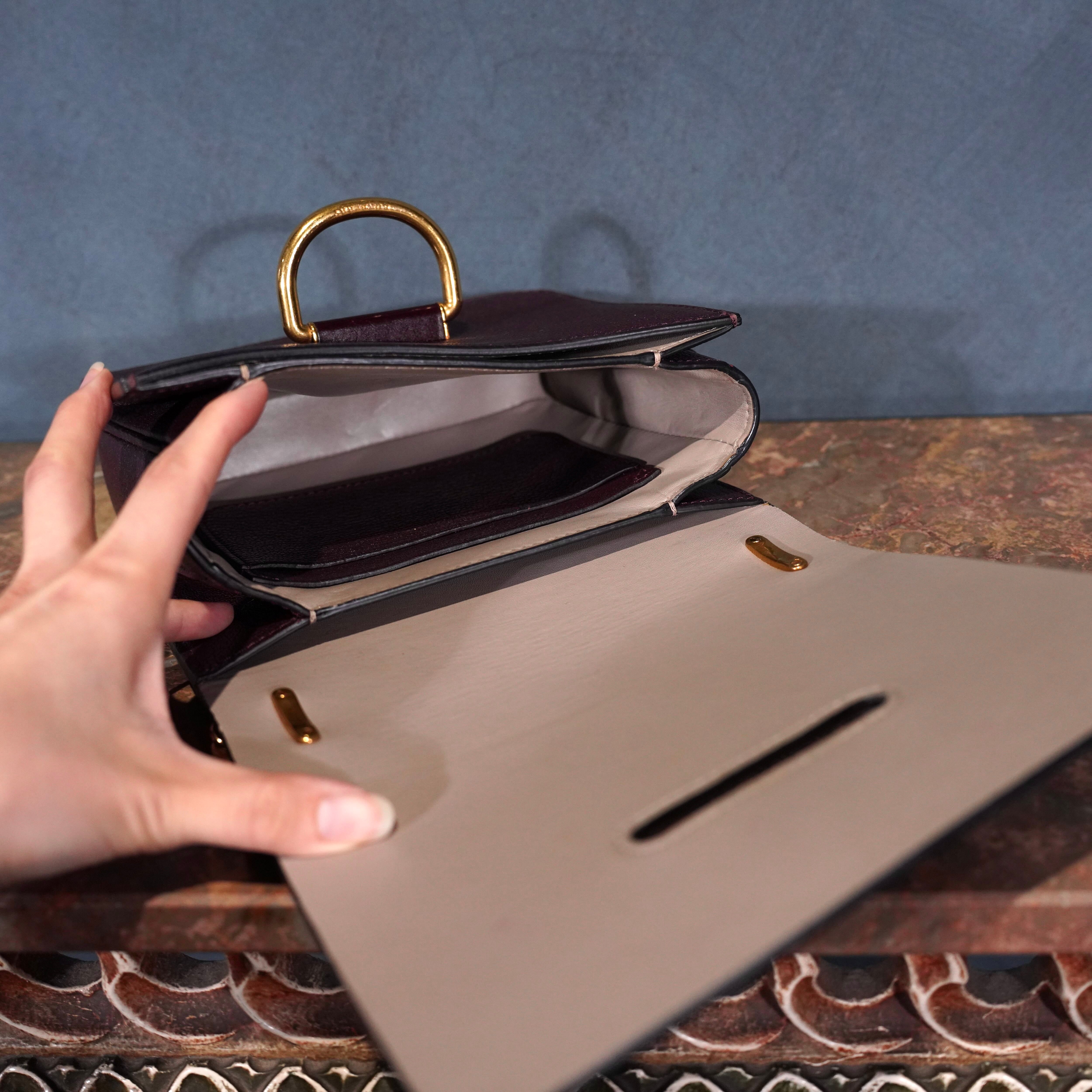 BURBERRY BRIDLE LEATHER CHAIN SHOULDER BAG/バーバリーブライドル