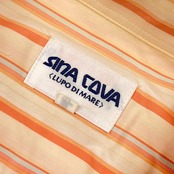 SINA COVA シナコバ ストライプ BD ボタンダウン 長袖シャツ LL/オレンジ系 メンズ