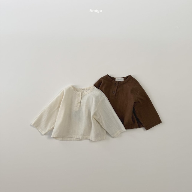 【取寄】amigo|natural peach shirt|ナチュラルピーチシャツ|XS-XL|kids|26 autumn
