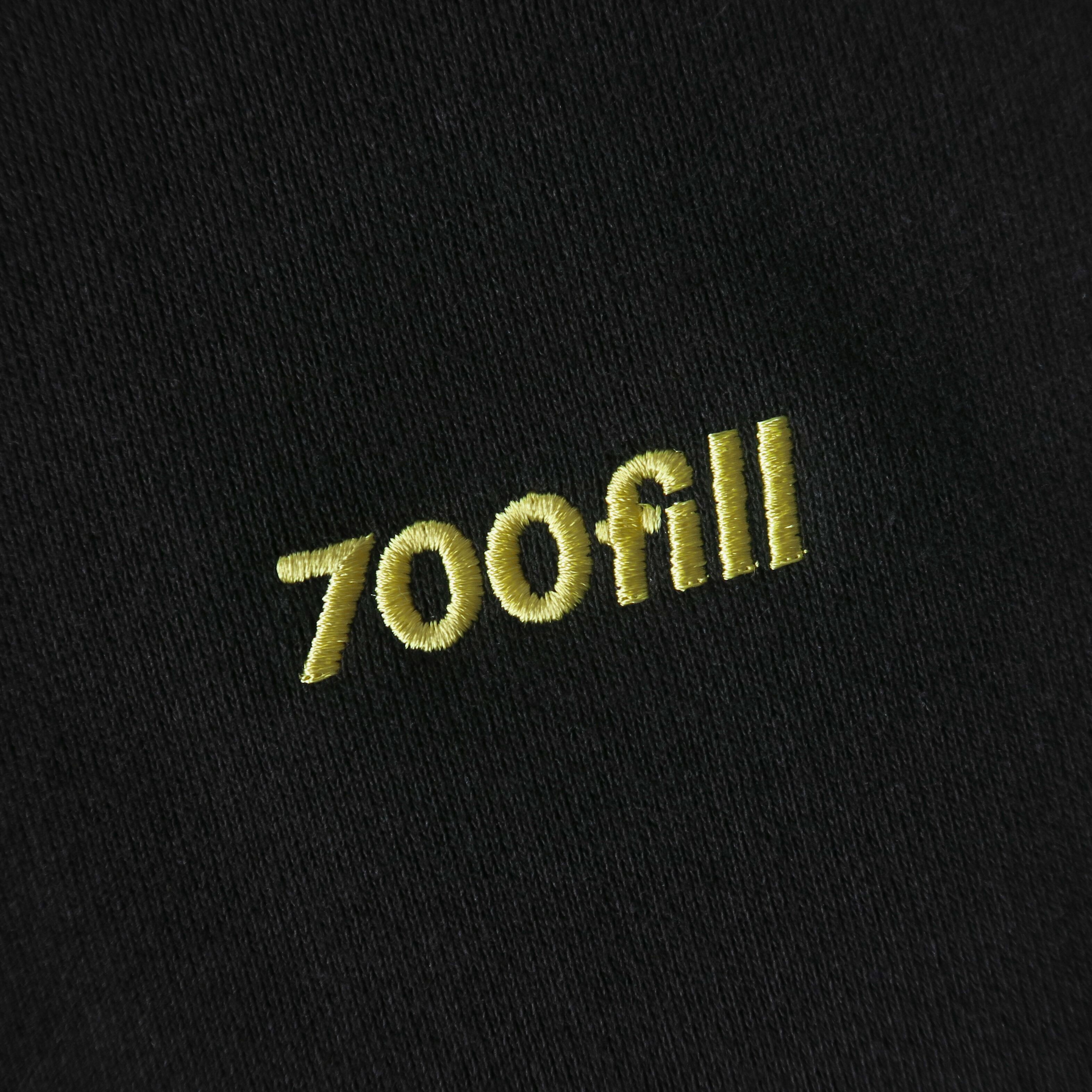 700FILL Embroidered Small Payment Logo Crewneck Sweatshirt - Black