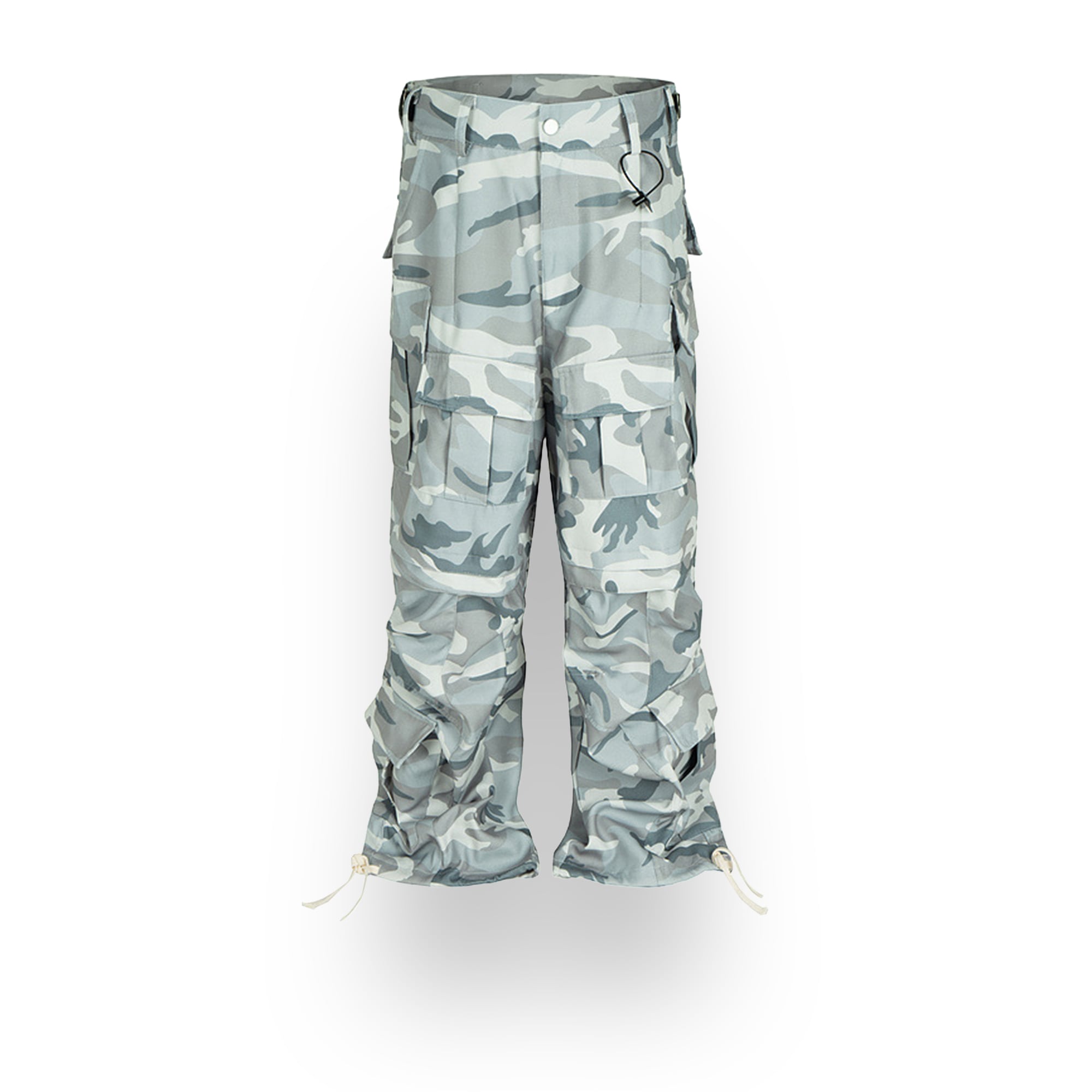 ブルーカモデザインワイドカーゴパンツ