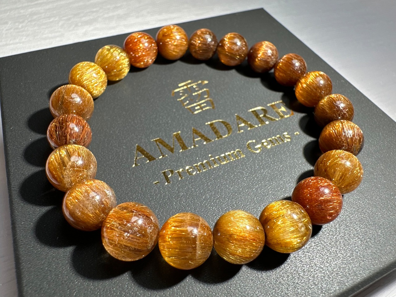 【SS】ブラウンルチルクォーツブレスレット