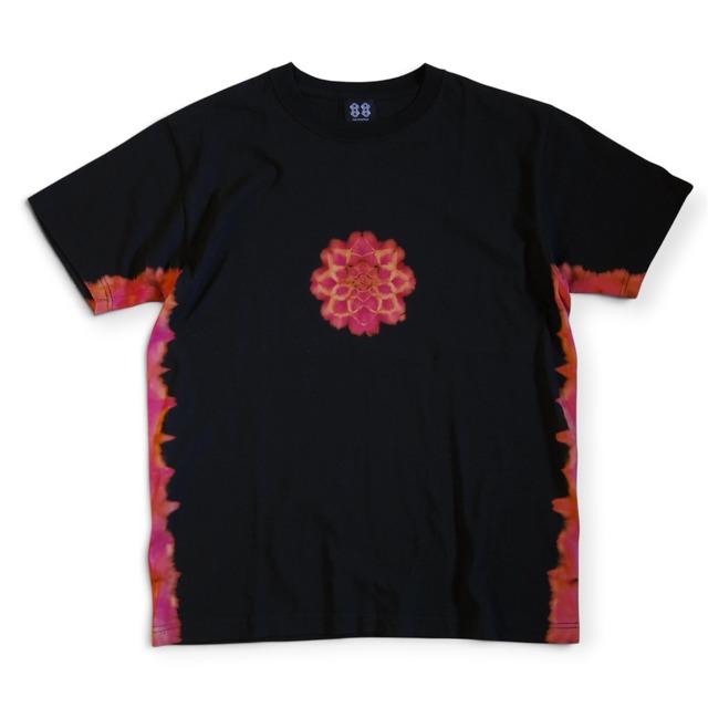 “曼荼羅染め×抜染” -nukizome- TIE DYE T-SHIRT  《L》