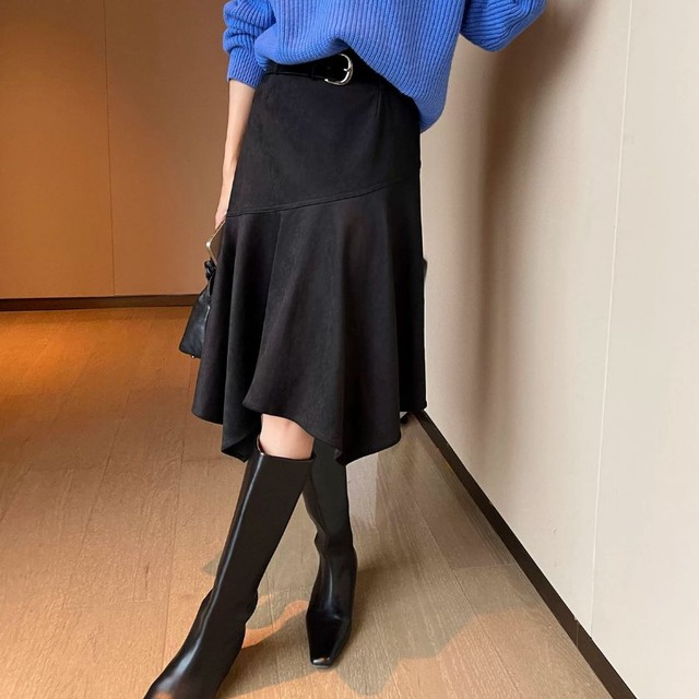 Asymmetric mermaid skirt A1747