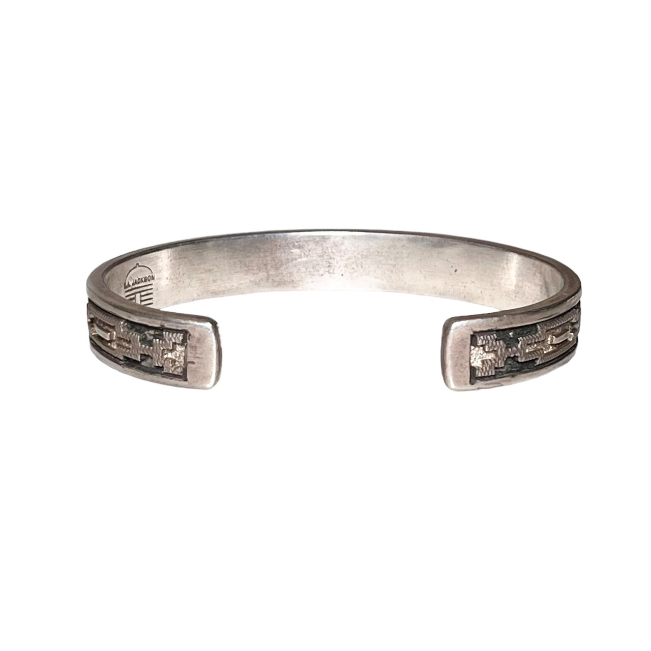 Dan Jackson silver rag overlay bangle