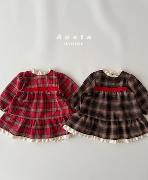 即納⌇check one-piece / Aosta